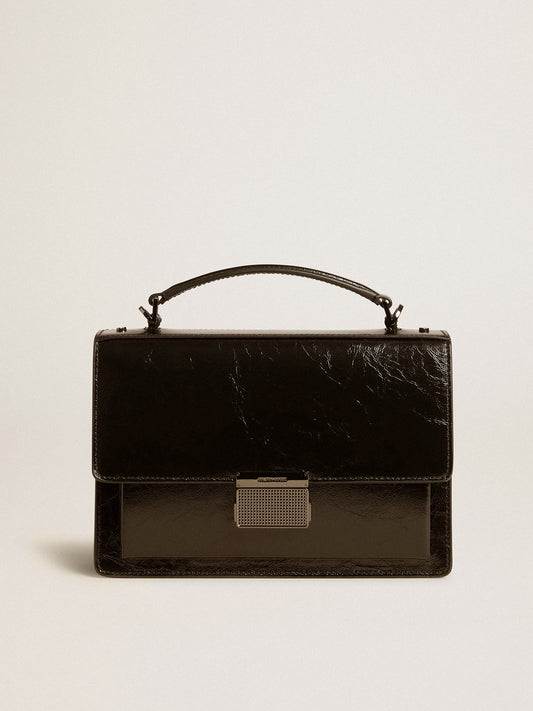 Venezia Bag in black metallic leather with black details - Golden Goose Women
