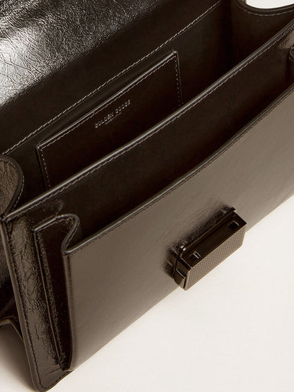 Venezia Bag in black metallic leather with black details - Golden Goose Women