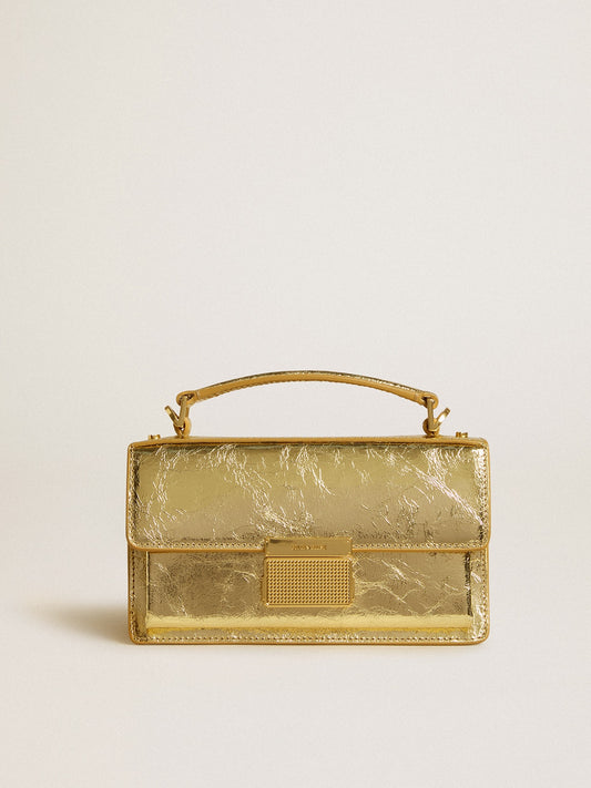 Small Venezia Bag in gold metallic leather with gold details - Golden Goose Women
