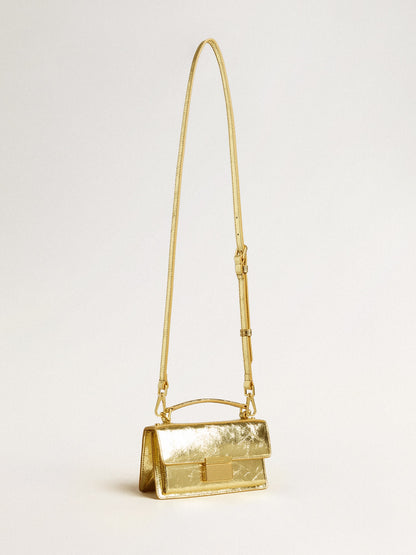 Small Venezia Bag in gold metallic leather with gold details - Golden Goose Women