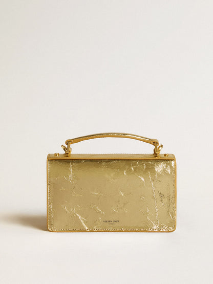 Small Venezia Bag in gold metallic leather with gold details - Golden Goose Women