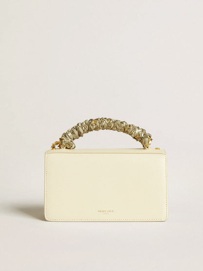 Small Venezia Bag in butter-colored boarded leather with braided scarf and double charm - Golden Goose Women