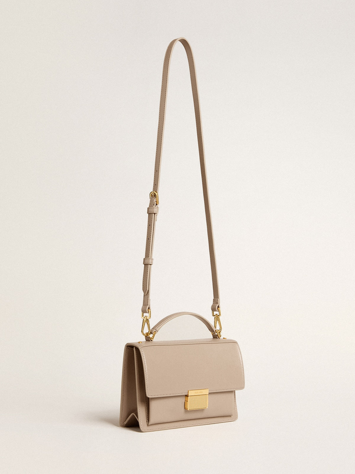 Venezia Bag in beige boarded leather with gold details - Golden Goose Women