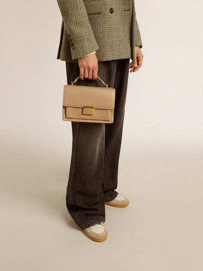 Venezia Bag in beige boarded leather with gold details - Golden Goose Women