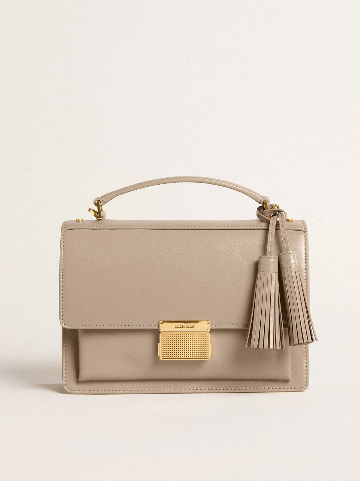 Venezia Bag in beige boarded leather with gold details - Golden Goose Women