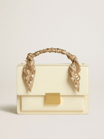 Venezia Bag in butter-colored boarded leather with silk scarf - Golden Goose Women