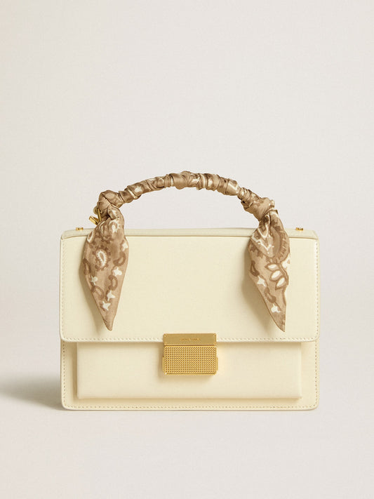 Venezia Bag in butter-colored boarded leather with silk scarf - Golden Goose Women