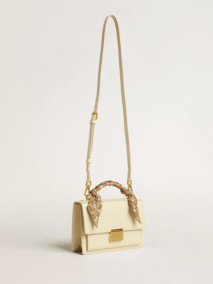 Venezia Bag in butter-colored boarded leather with silk scarf - Golden Goose Women