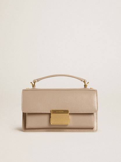 Small Venezia Bag in beige boarded leather with gold details - Golden Goose Women