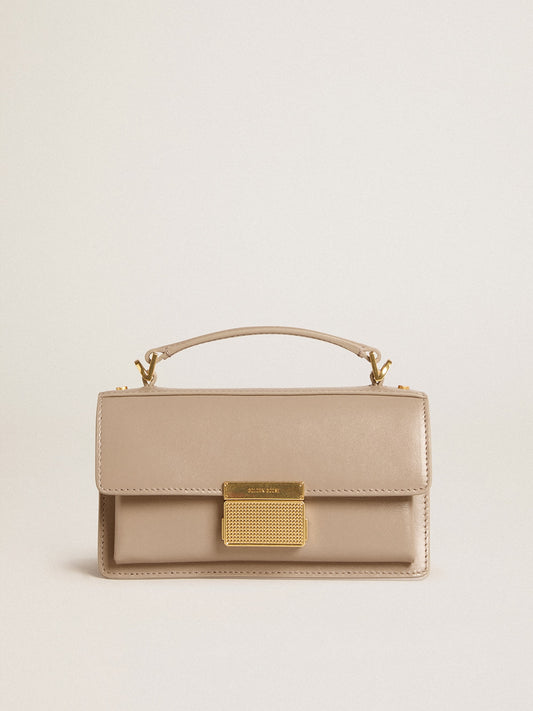 Small Venezia Bag in beige boarded leather with gold details - Golden Goose Women