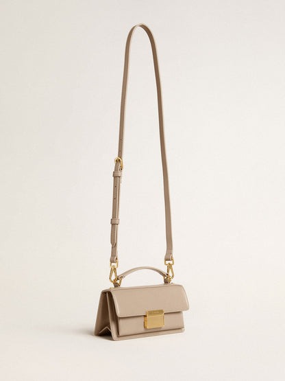 Small Venezia Bag in beige boarded leather with gold details - Golden Goose Women