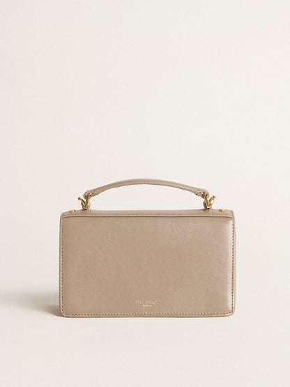 Small Venezia Bag in beige boarded leather with gold details - Golden Goose Women