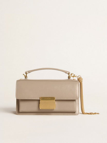 Small Venezia Bag in beige boarded leather with gold details - Golden Goose Women