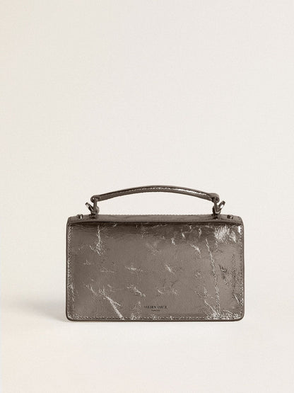 Small Venezia Bag in anthracite-gray metallic leather with black details - Golden Goose Women