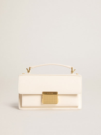 Small Venezia Bag in butter-colored boarded leather with gold details - Golden Goose Women