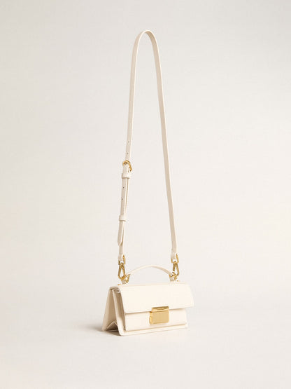 Small Venezia Bag in butter-colored boarded leather with gold details - Golden Goose Women