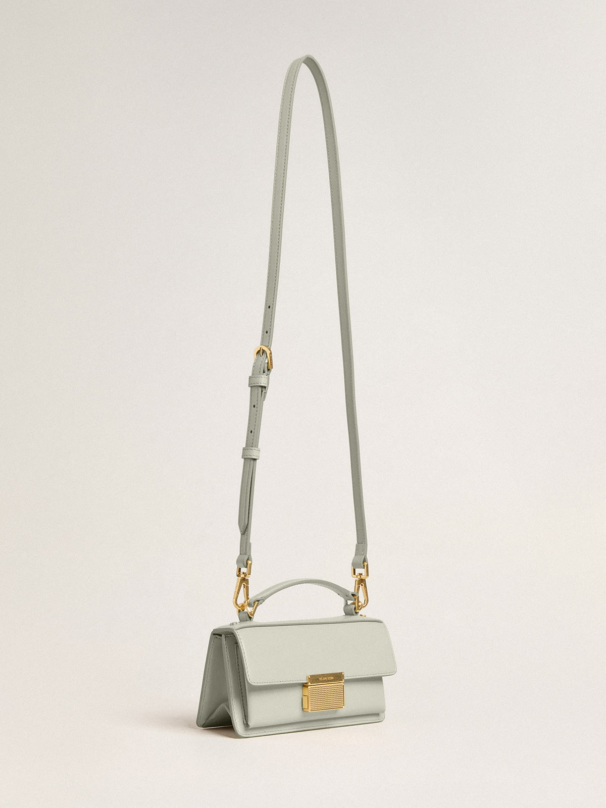Small Venezia Bag in mineral-gray boarded leather with gold details - Golden Goose Women