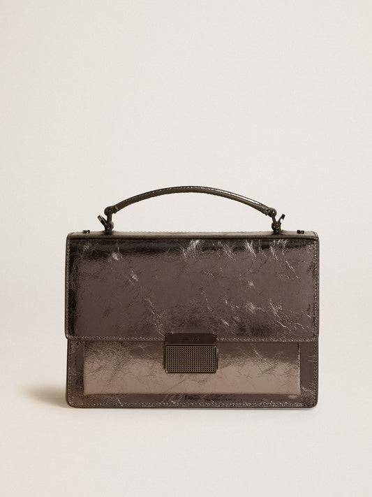 Venezia Bag in anthracite-gray metallic leather with black details - Golden Goose Women