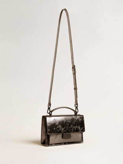 Venezia Bag in anthracite-gray metallic leather with black details - Golden Goose Women