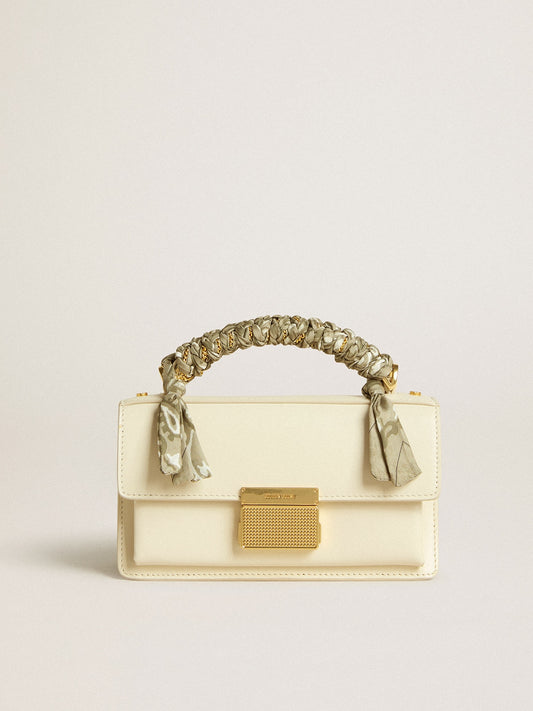 Small Venezia Bag in butter-colored boarded leather with braided scarf - Golden Goose Women