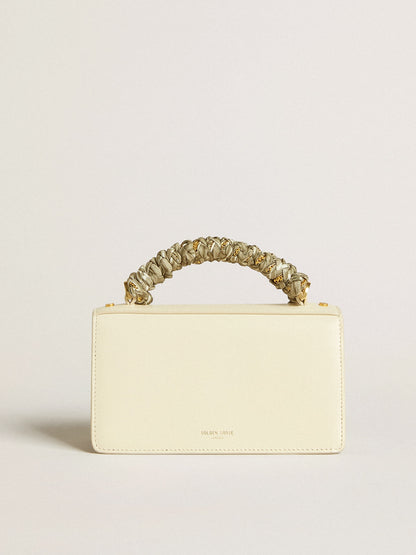 Small Venezia Bag in butter-colored boarded leather with braided scarf - Golden Goose Women