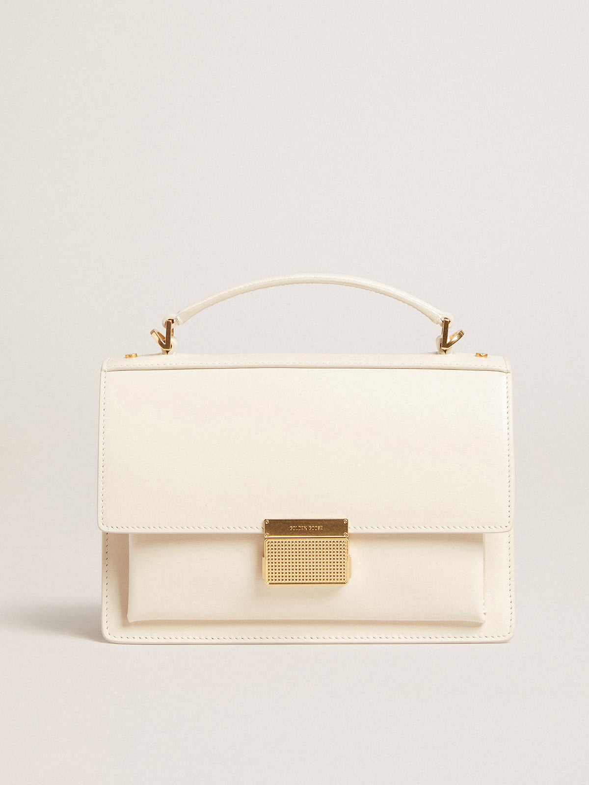 Venezia Bag in butter-colored boarded leather with gold details - Golden Goose Women