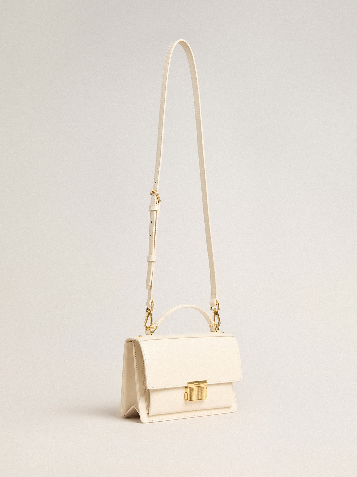 Venezia Bag in butter-colored boarded leather with gold details - Golden Goose Women