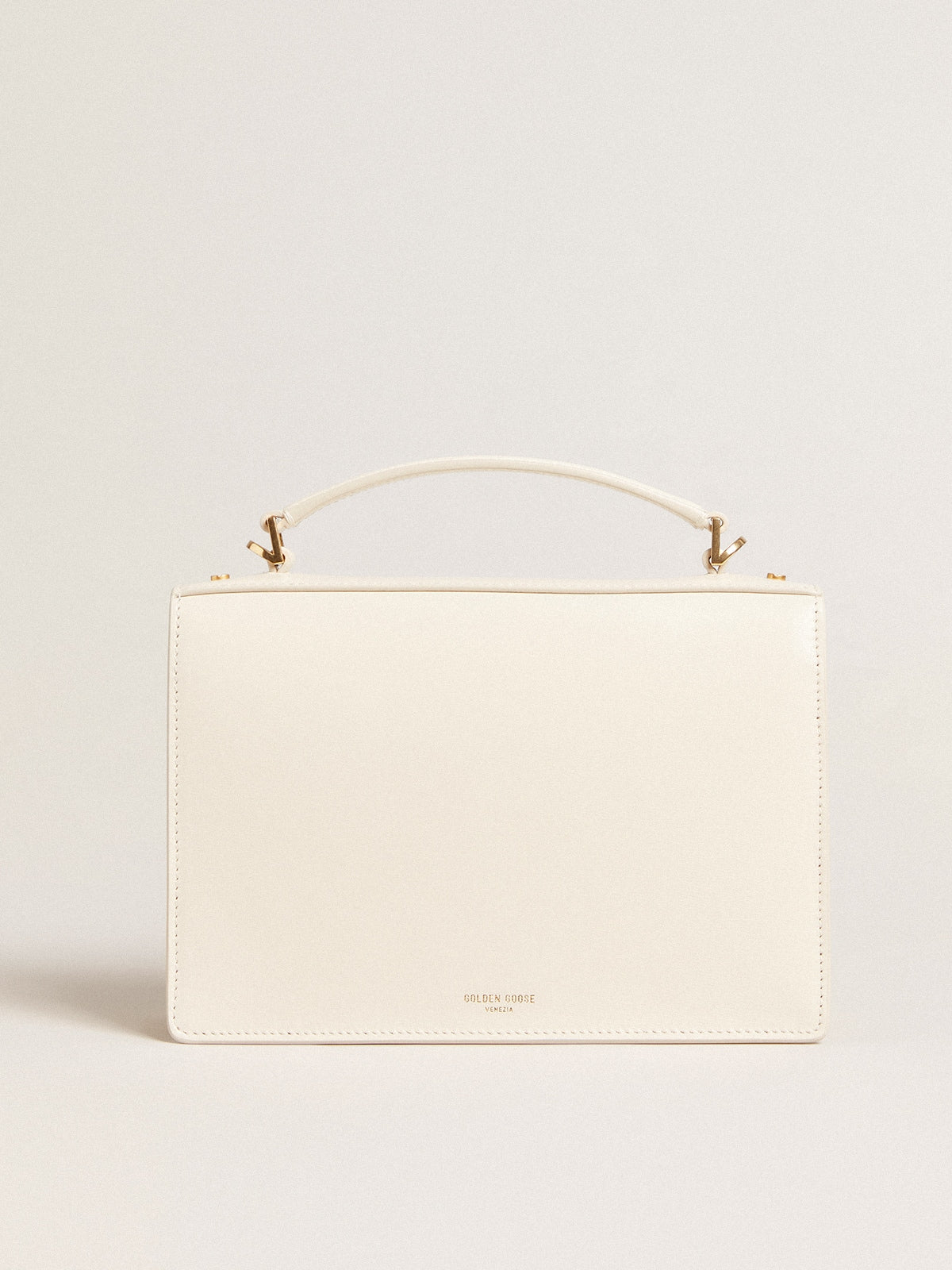 Venezia Bag in butter-colored boarded leather with gold details - Golden Goose Women