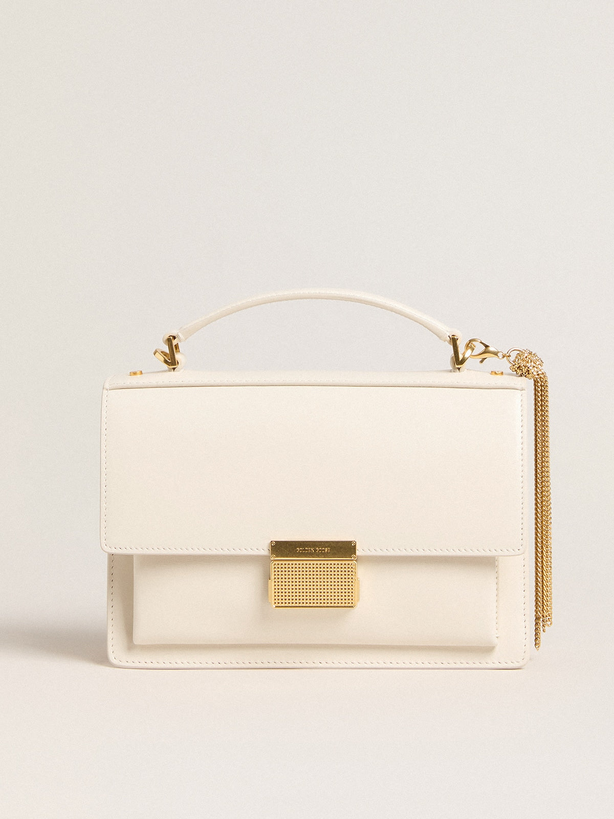 Venezia Bag in butter-colored boarded leather with gold details - Golden Goose Women