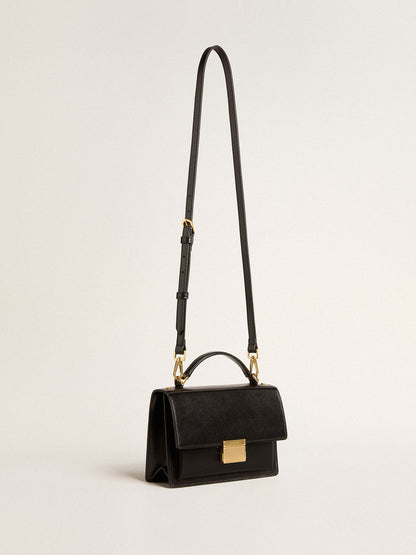 Venezia Bag in black boarded leather with gold details - Golden Goose Women