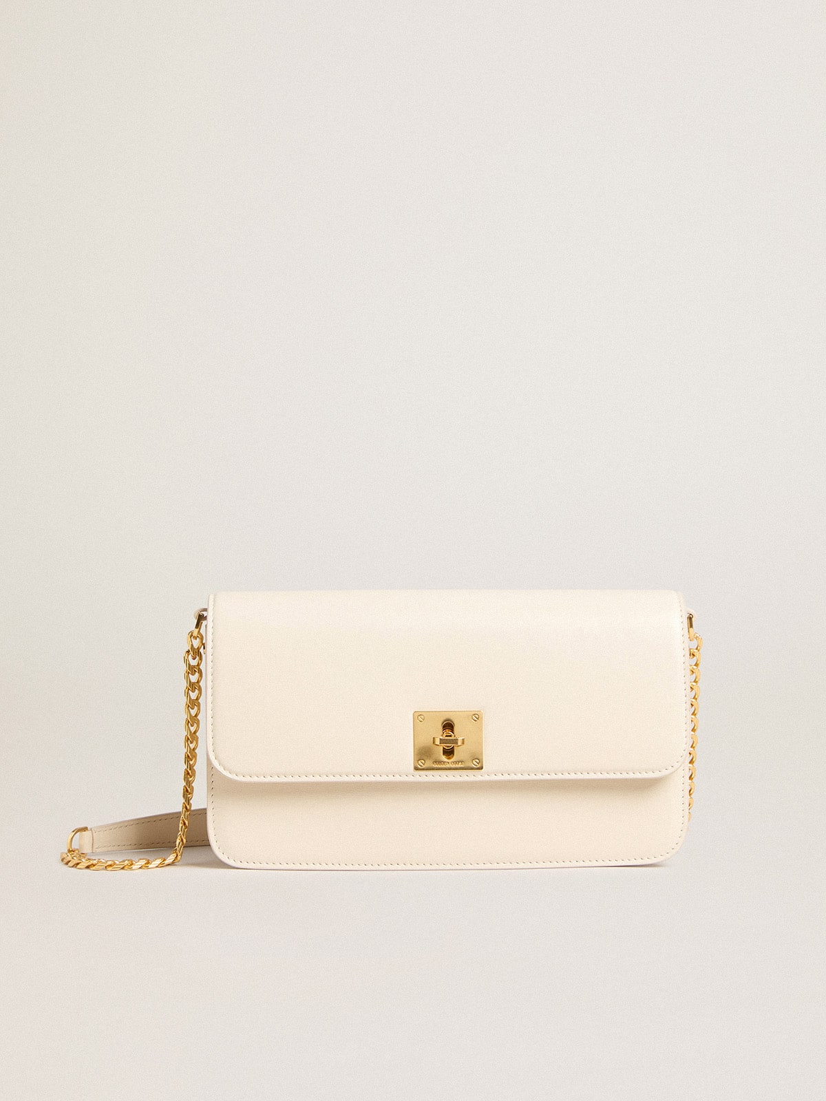 Gioia Bag in butter-colored boarded leather with gold details - Golden Goose Women