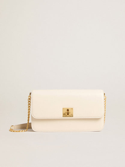 Gioia Bag in butter-colored boarded leather with gold details - Golden Goose Women