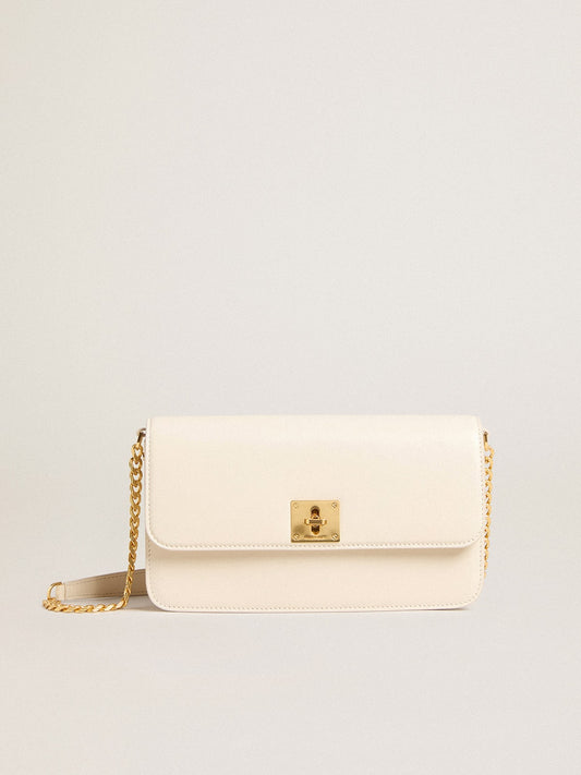 Gioia Bag in butter-colored boarded leather with gold details - Golden Goose Women