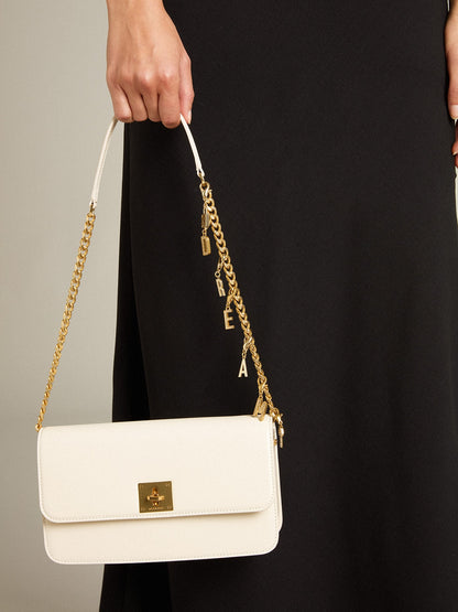 Gioia Bag in butter-colored boarded leather with gold details - Golden Goose Women