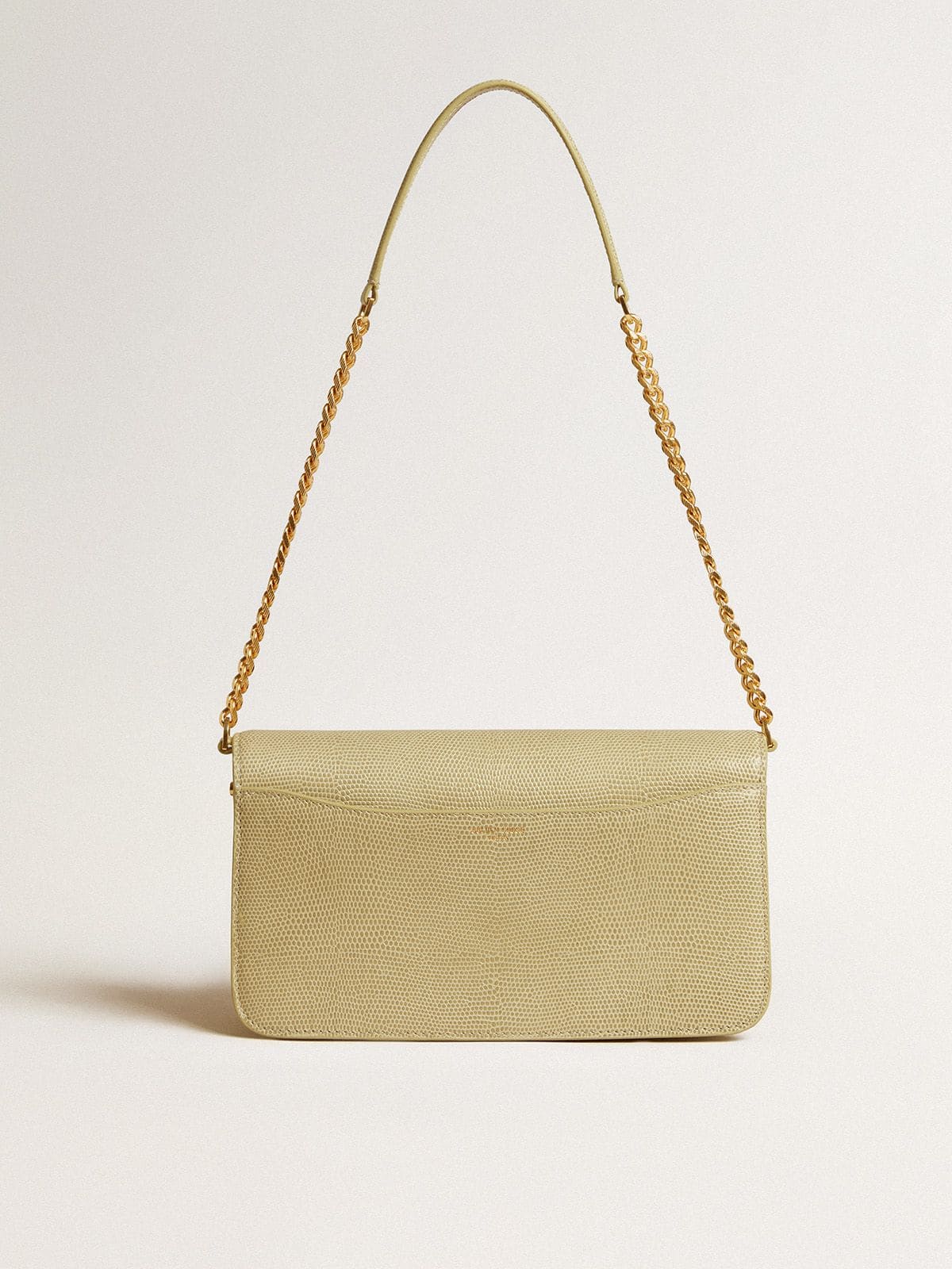 Gioia Bag in mineral-gray sheepskin leather with gold details - Golden Goose Women