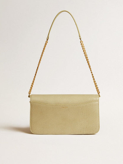 Gioia Bag in mineral-gray sheepskin leather with gold details - Golden Goose Women