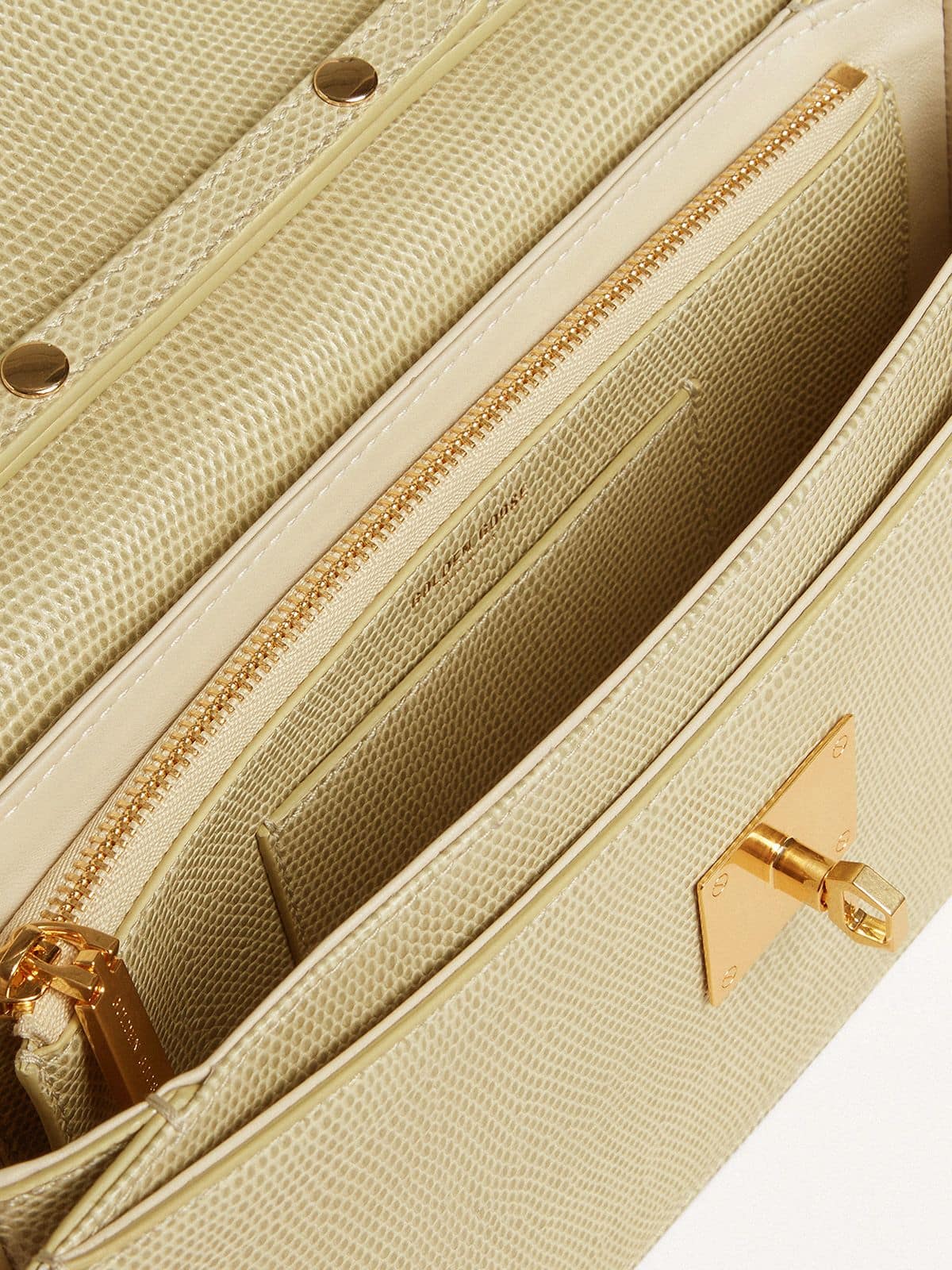 Gioia Bag in mineral-gray sheepskin leather with gold details - Golden Goose Women
