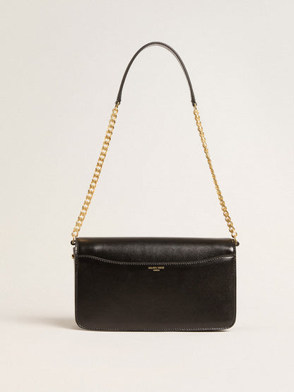 Gioia Bag in black boarded leather with gold details - Golden Goose Women