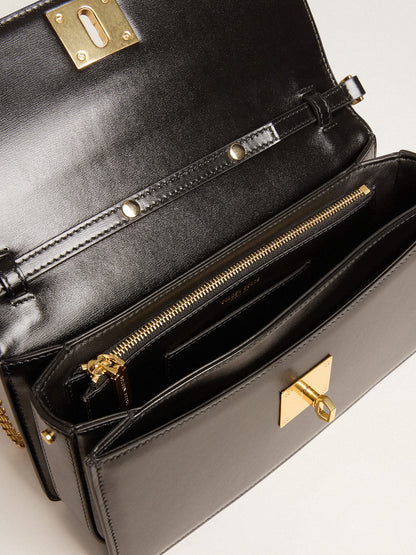 Gioia Bag in black boarded leather with gold details - Golden Goose Women