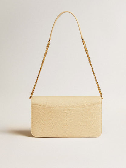 Gioia Bag in vanilla-colored sheepskin leather with gold details - Golden Goose Women