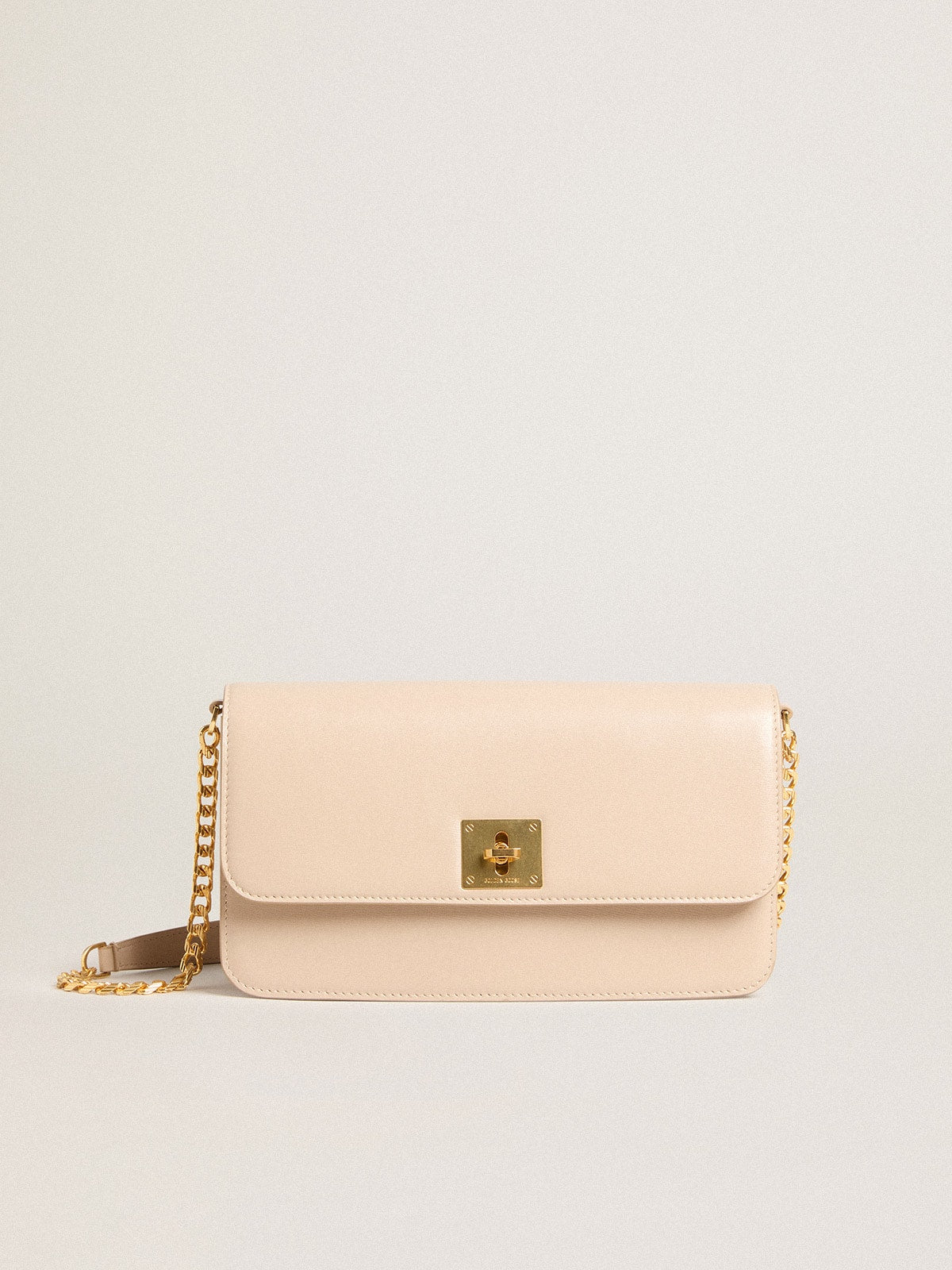 Gioia Bag in pale pink boarded leather with gold details - Golden Goose Women