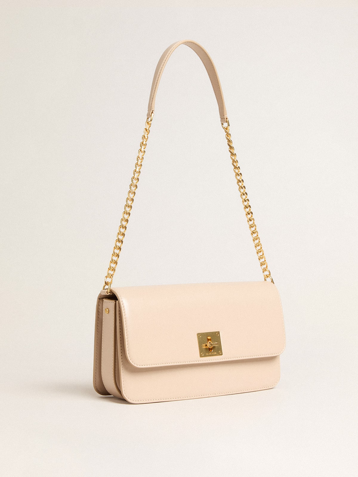 Gioia Bag in pale pink boarded leather with gold details - Golden Goose Women
