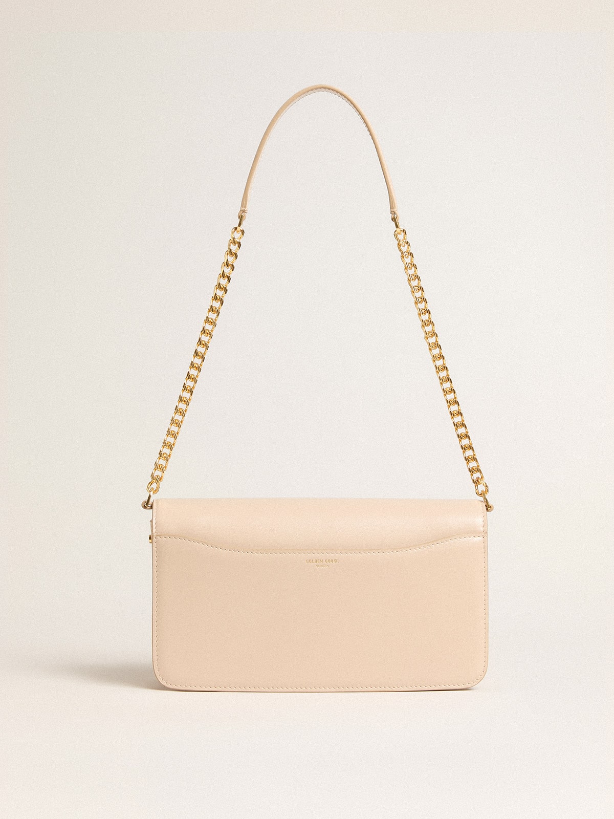 Gioia Bag in pale pink boarded leather with gold details - Golden Goose Women