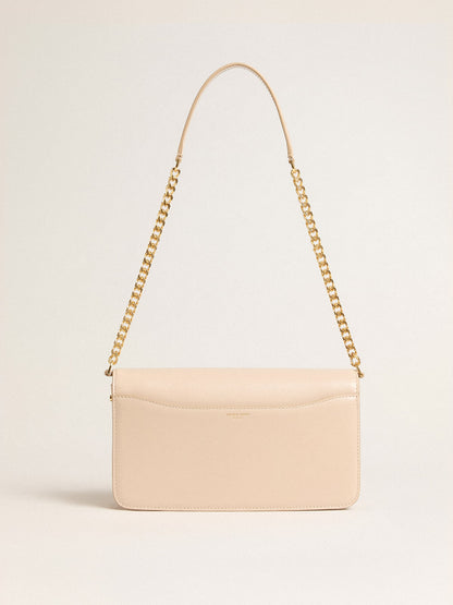 Gioia Bag in pale pink boarded leather with gold details - Golden Goose Women
