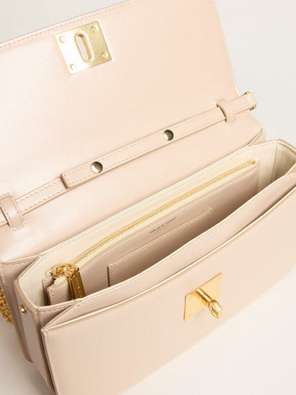 Gioia Bag in pale pink boarded leather with gold details - Golden Goose Women
