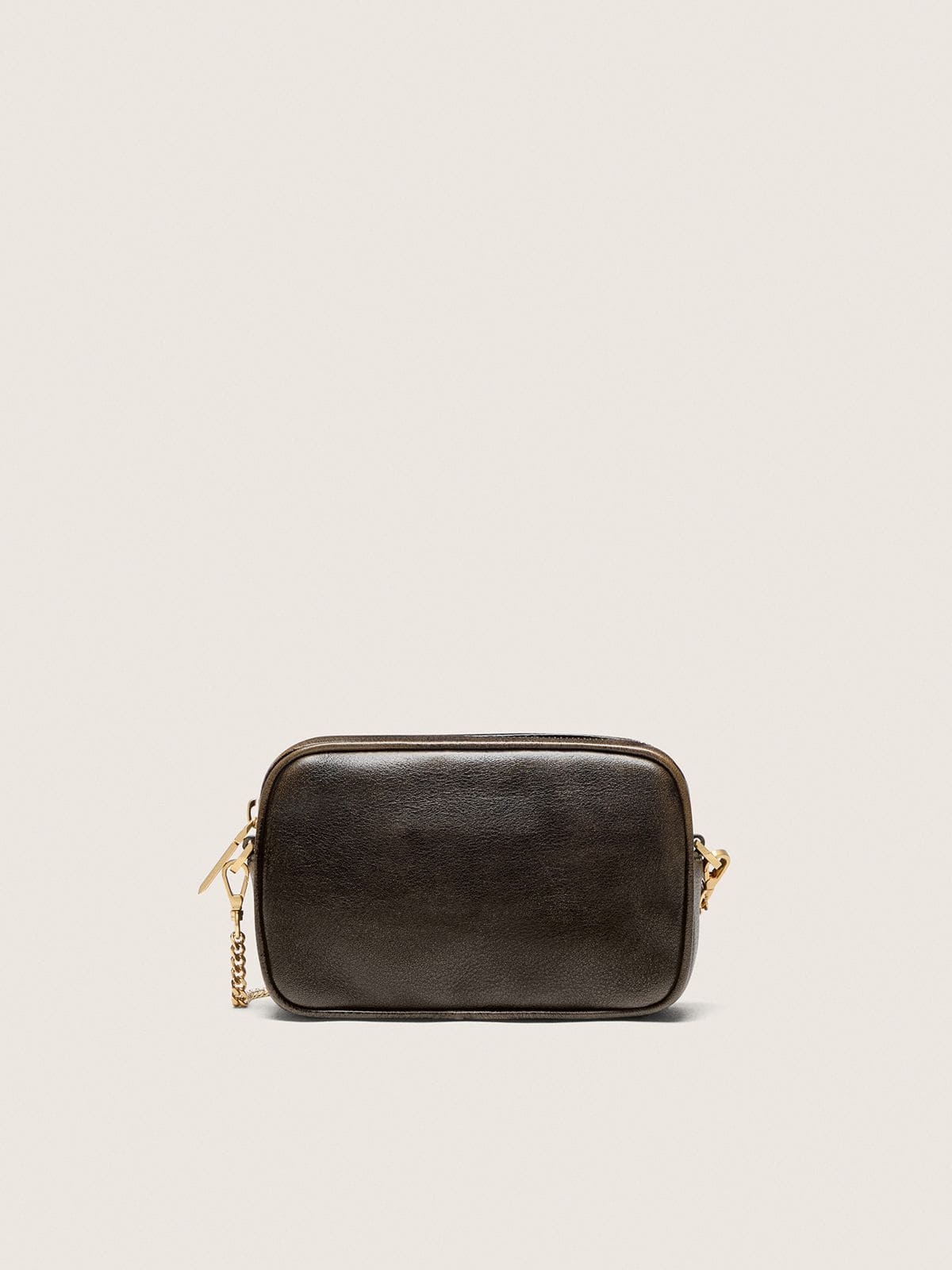 Mini Star Bag in distressed dark-brown leather with tone-on-tone star - Golden Goose Women