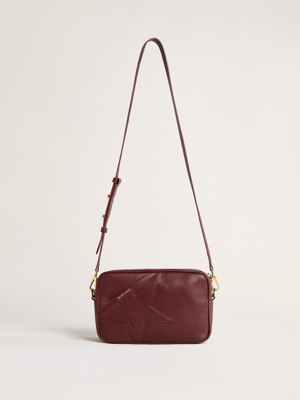 Star Bag in wine-red leather with tone-on-tone star - Golden Goose Women