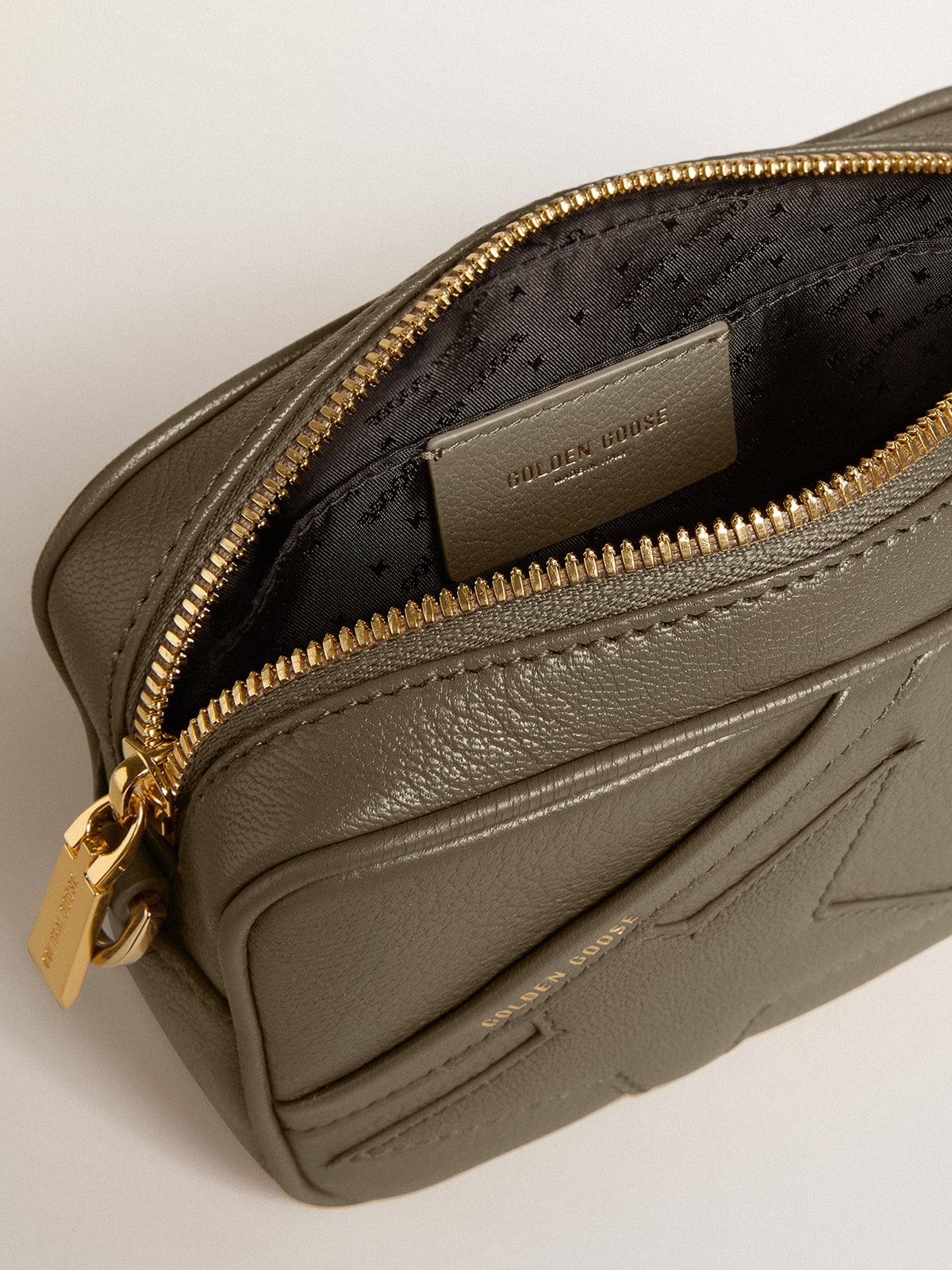 Mini Star Bag in sage-green leather with tone-on-tone star - Golden Goose Women