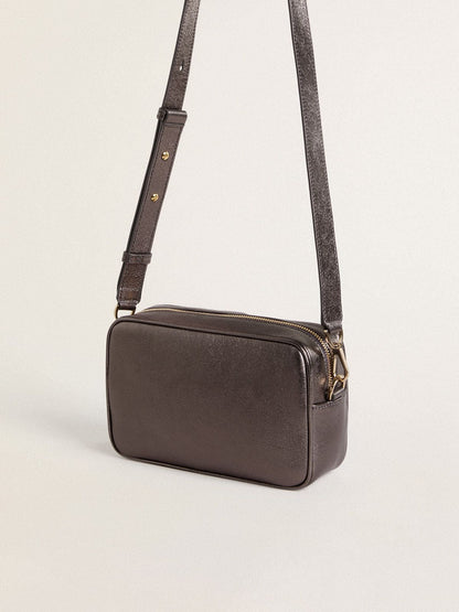 Star Bag in gray metallic leather with Swarovski crystal star - Golden Goose Women