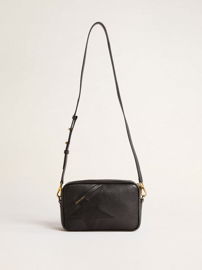 Star Bag in black leather with tone-on-tone star - Golden Goose Women